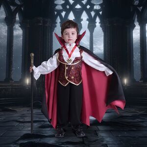 Spooktacular Creations Kids Gothic Vampire Costume size‎ S No Teeth Halloween
